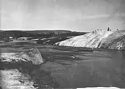 Firehole River upstream from Ojo Caliente bend, 1872