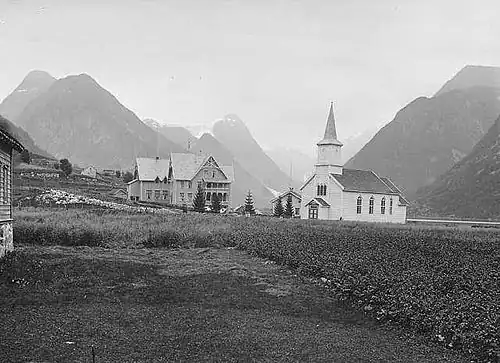 View of the church before the 1931 reconstruction