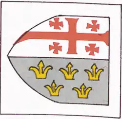 Flag of the Armenian Kingdom of Cilicia as recorded by an unknown Franciscan priest[8][9]