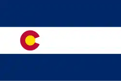 Flag of Colorado before standardization, (June 5, 1911 – March 31, 1964)