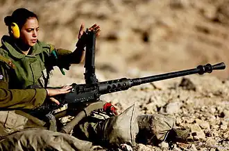 Infantry instructor during field training in southern Israel, 2006