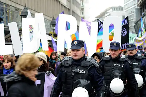 2010 Pride, supported by heavy police protection