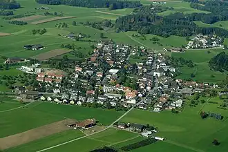 Niederhelfenschwil village from the air
