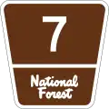 State Route 162 and Forest Highway 7 marker