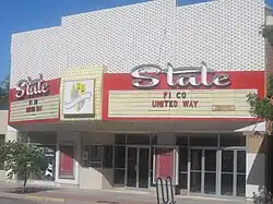 Defunct State Theatre in downtown Garden City