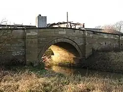 Bridge over River Foss in Strensall on road heading to Sherriff Hutton, 54°02′27″N 1°02′03″W﻿ / ﻿54.040824; -1.034267