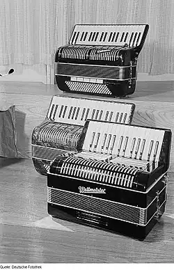 Three Weltmeister accordions