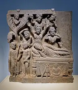 Parinirvana, Kushan dynasty, late 2nd to early 3rd century, Gandhara