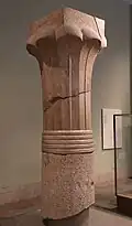 Fragments of a palm column; 2353-2323 BC; granite; diameter beneath the ropes of the neck 80.85&nbsp;cm (3113⁄16 in.); Metropolitan Museum of Art