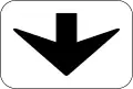 On the indicated lane