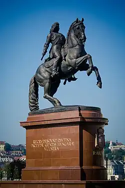 Statue of Francis II Rákóczi outside Hungarian Parliament Building