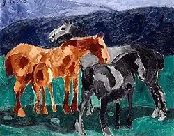 Francis Picabia, 1911, Horses, oil on canvas, 73.3 x 92.5&nbsp;cm, Musée National d'Art Moderne, Centre Georges Pompidou, Paris – Post-Impressionism