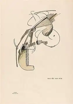 Francis Picabia, 1915, Fille née sans mère (Girl Born Without a Mother), work on paper, 47.4 x 31.7&nbsp;cm, Musée d'Orsay