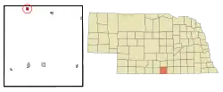Location of Hildreth, Nebraska