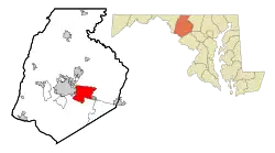 Location of Linganore-Bartonsville, Maryland