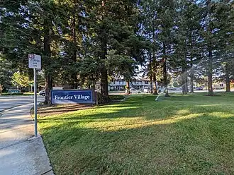 Sign for Frontier Village residential development