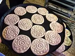 Renowned thin koloocheh from Fuman, Iran prior to cooking