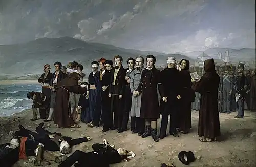 Image 35Execution of José María de Torrijos y Uriarte and his men in 1831 as Spanish King Ferdinand VII took repressive measures against the liberal forces in his country (from Liberalism)