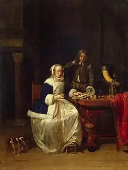 Young Couple at Breakfast by Gabriël Metsu
