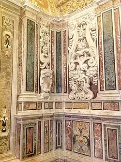 Detail of the marble decoration