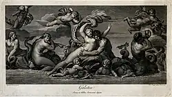 Galatea. Engraving by D. Cunego after Agostino Carracci