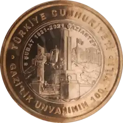 100th year of honoring Antep province with the ghazi title[61] (2021)