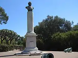 General Eliott bronze bust in the Gibraltar Botanic Gardens