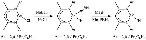 Synthesis of stable monomeric germylene hydride from a borane adduct