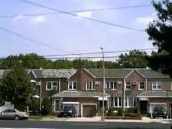 Brick row houses on Gerritsen Avenue