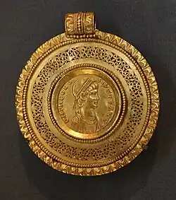 Roman gold medallion
