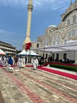 The exterior view of the mosque