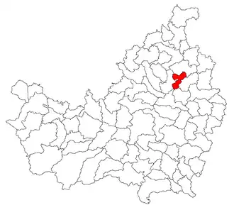 Location in Cluj County
