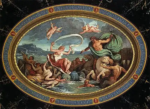 The Marriage of Poseidon and Amphitrite, Palazzo Milzetti, tempera mural, Faenza