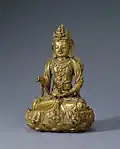 Culture/period: 13th-14th century, Goryeo dynasty. Provenance: Jangyeon-rI, Jangyang-myeon, Hoeyang-gun, Gangwon-do. Materials: Gilt-bronze. Dimensions: h. 15.5&nbsp;cm