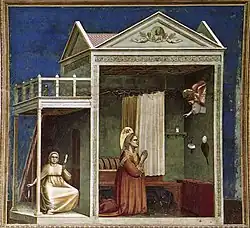 Giotto, Annunciation to St. Anne, Scrovegni Chapel.
