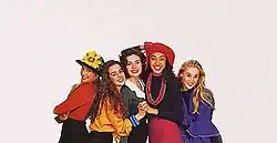 Girlfriend left to right: Lorinda Noble, Melanie Alexander, Jacqui Cowell, Robyn Loau and Siobhann Heidenreich.