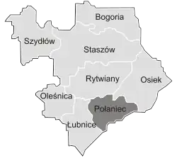 Location of Gmina Połaniec