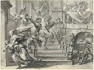 Athamas tearing apart his children, by Godfried Maes