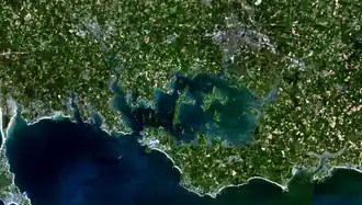Satellite view of the gulf