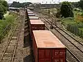 Container train viewed from Walton Well Road Bridge.