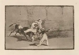 Νο. 8: Cogida de un moro estando en la plaza ("A Moor getting caught while in the plaza")