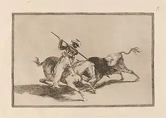 Νο. 5: El animoso moro Gazul es el primero que lanceó toros en regla ("The animous Moor Gazul was the first to spear bulls in horseback")