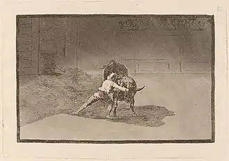 Νο. 15: El famoso Martincho poniendo banderillas al quiebro ("The famous Martincho putting banderillas while breaking")