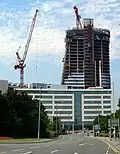 Side view of the Bridgewater Place development under construction