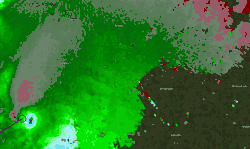 Animated loop of a line of tornadoes