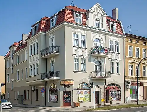 View from the street crossing