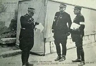 Générals de Castelnau (left) and Joffre (centre), July–August 1914