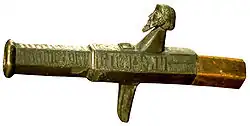 The Mörkö gun is another early Swedish firearm discovered by a fisherman in the Baltic Sea at the coast of Södermansland near Nynäs in 1828. It has been given a date of c. 1390.