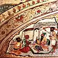 Guru Ram Das fresco from a Samadh at an Udhasi Darbar.