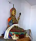 A small statue of Guru Rinpoche/Padmasambhava statue at Gondhla in 2010.